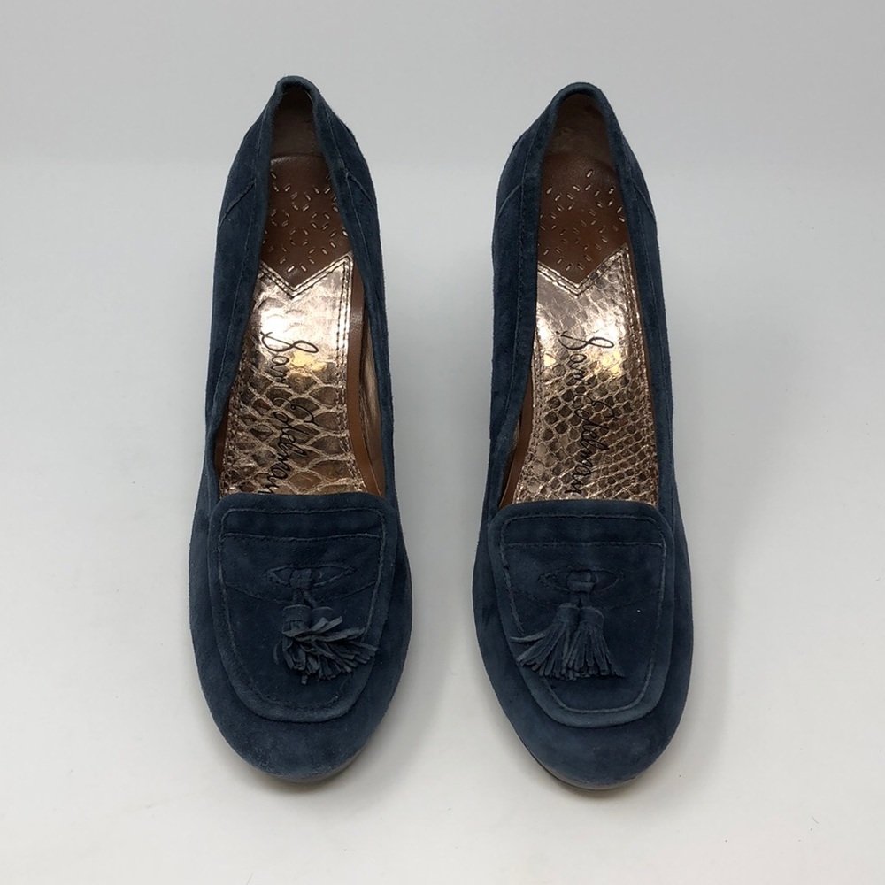 Sam Edelman Blue Suede Heels